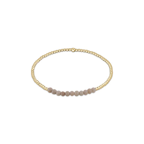 Gold Bliss 2mm Bead Gemstone Bracelet (10 Colors)