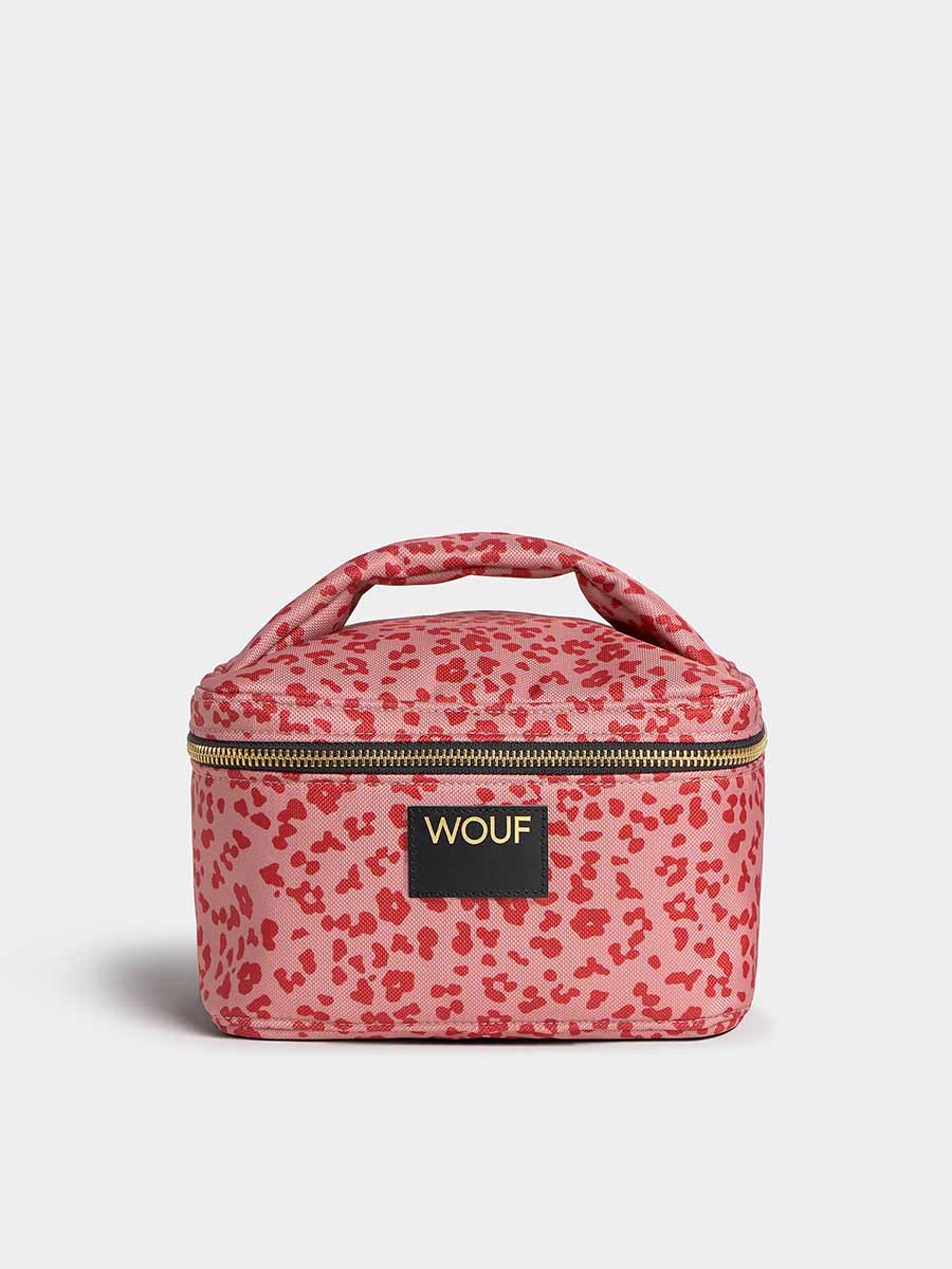 Cheetah Pattern Zipped Vanity Bag