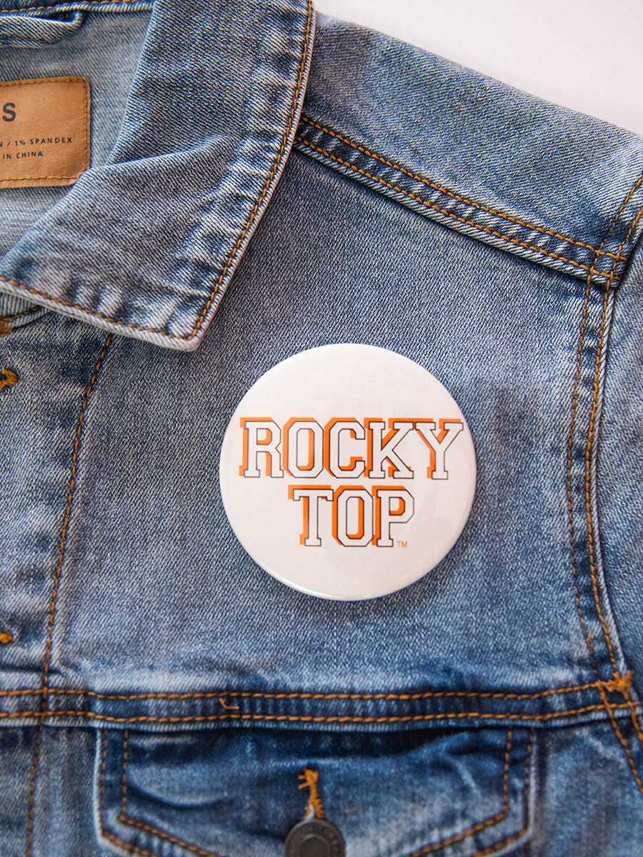 Rocky Top Block Letters Button