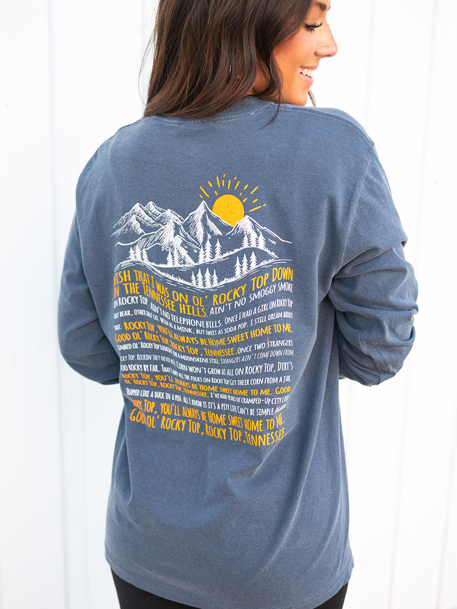 Rocky Top Lyrics Blue T-Shirt
