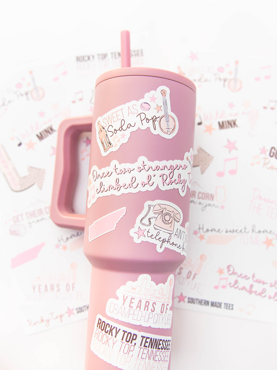 Rocky Top Tennessee stickers on Tumbler