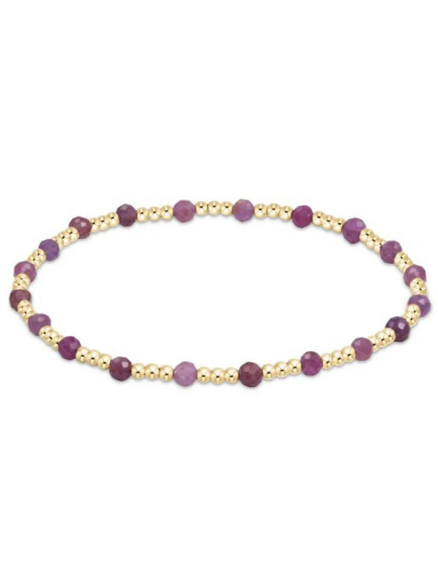 Ruby and Gold Bead Bracelet