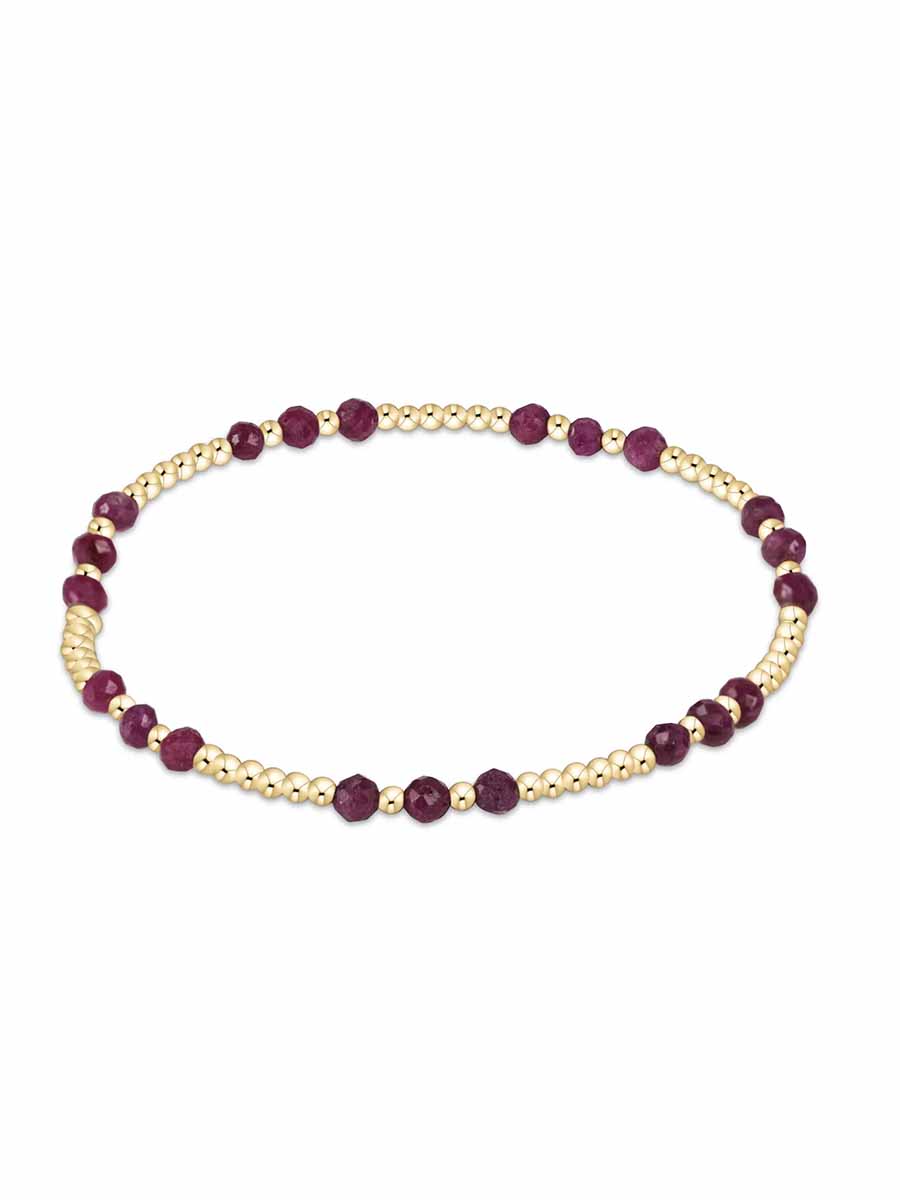 Gold Joy 3mm Gemstone Bracelet (12 Colors)