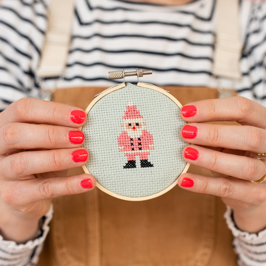 Small Christmas Holiday Cross-Stitch Kit