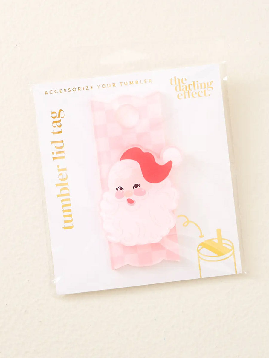Santa Tumbler Lid Tag
