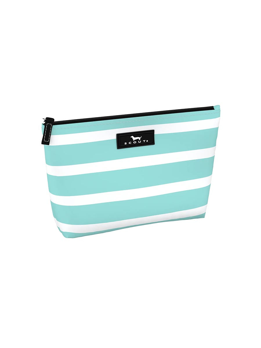 Mint striped makeup case