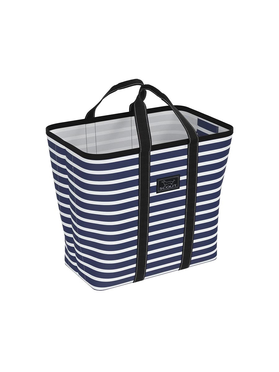 Navy Striped Large Bin