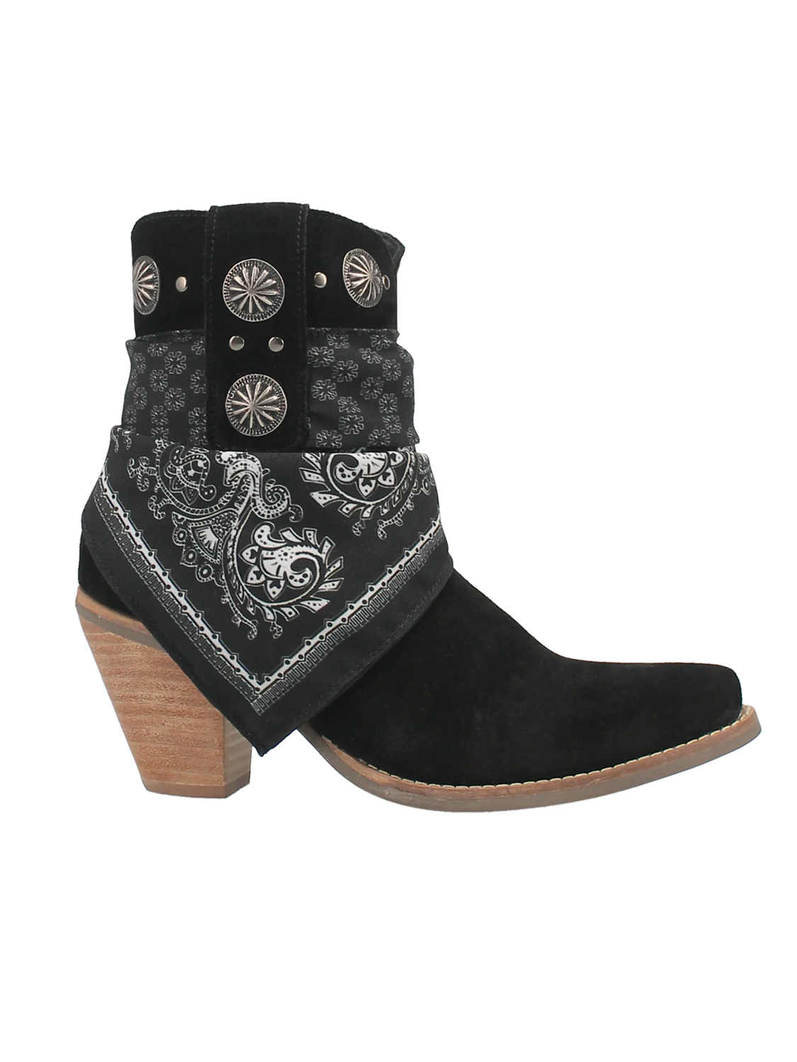 Dingo Bandida Black Suede Leather Boot