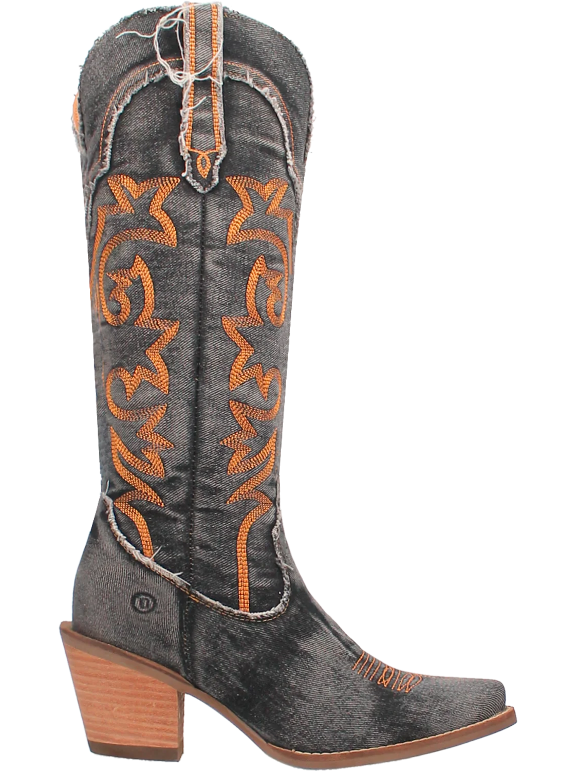 Dingo Texas Tornado Black Denim Tall Boot