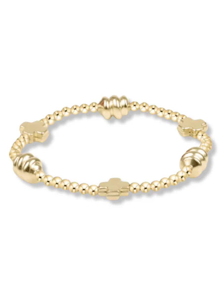 Signature Cross Admire Gold 3mm Bead Bracelet