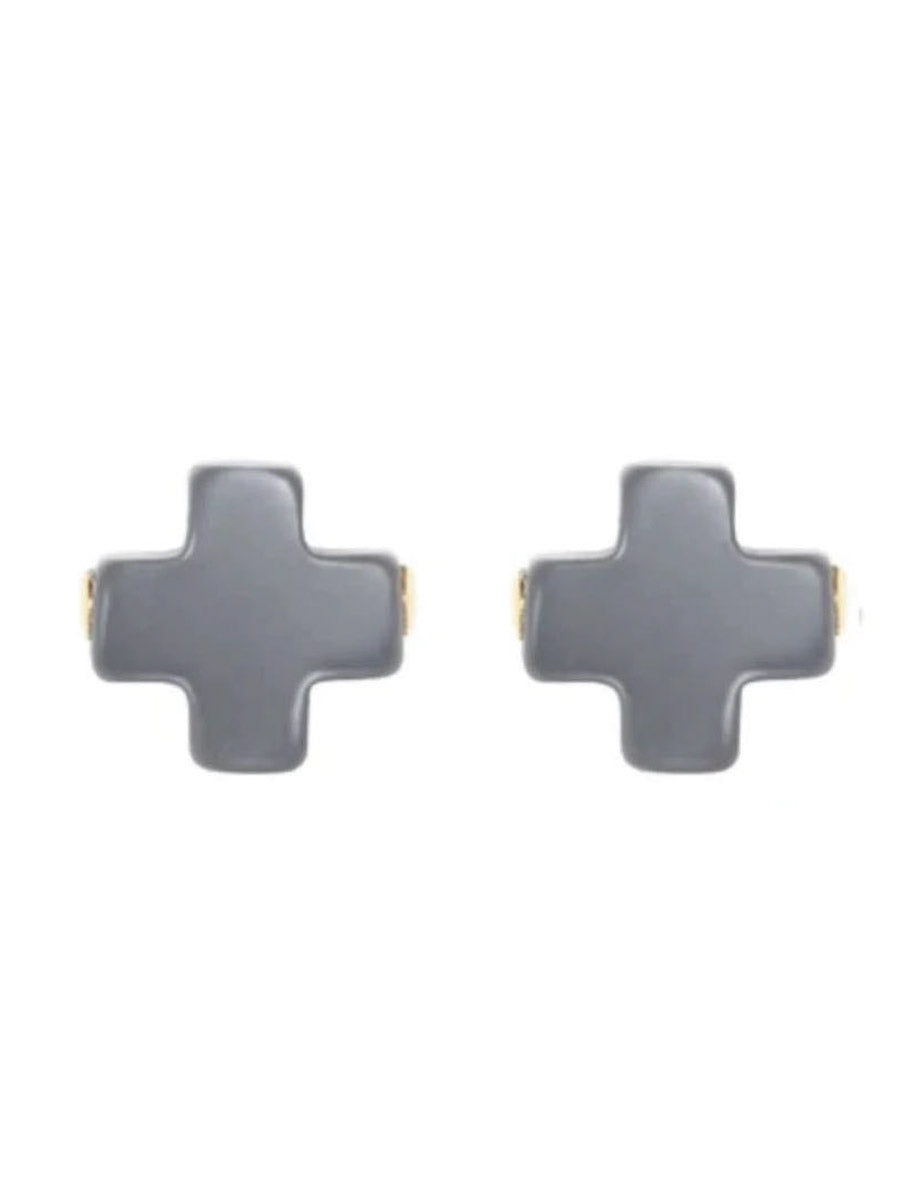 Signature Cross Studs (7 Colors)