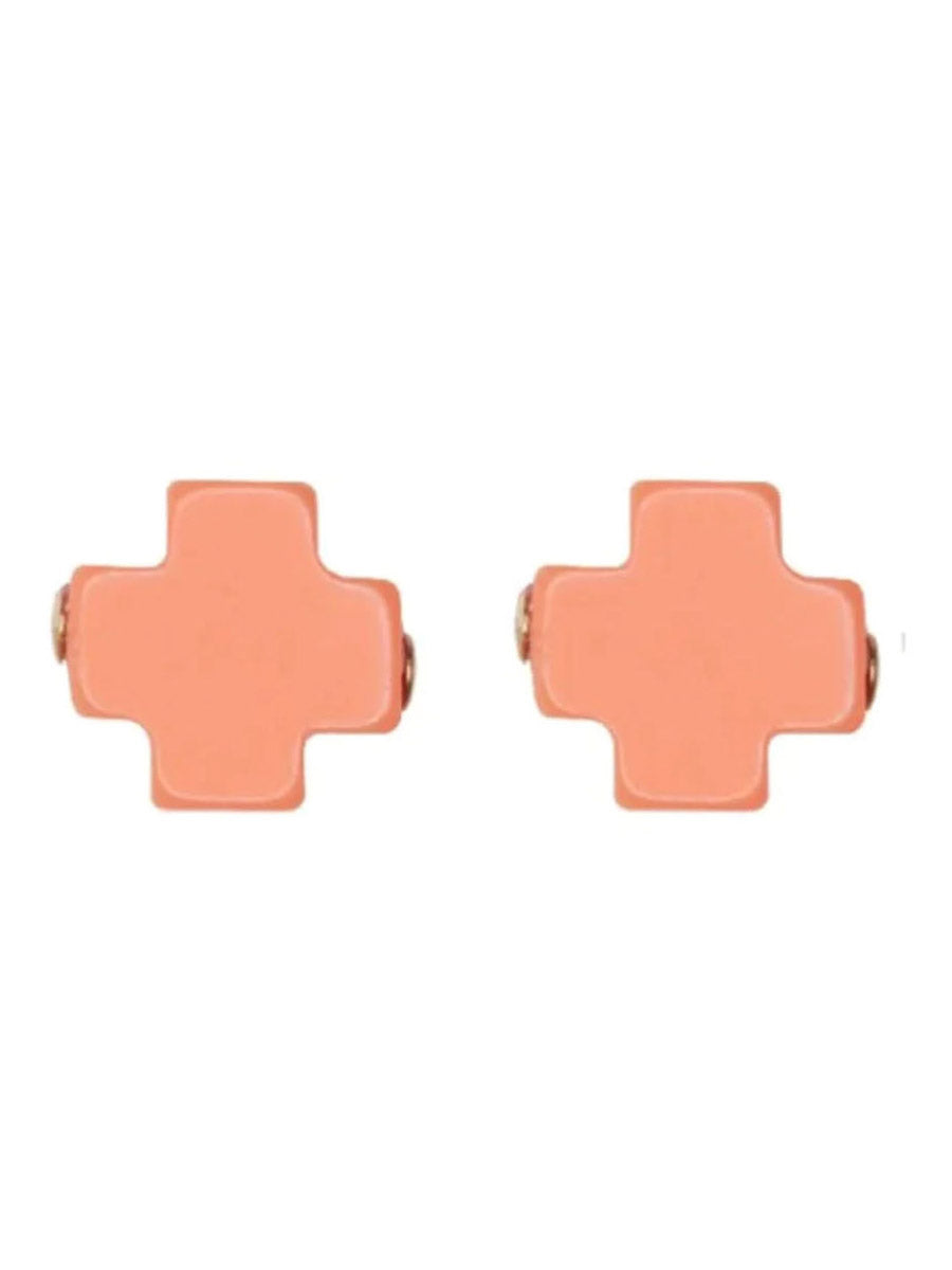 Signature Cross Studs (7 Colors)