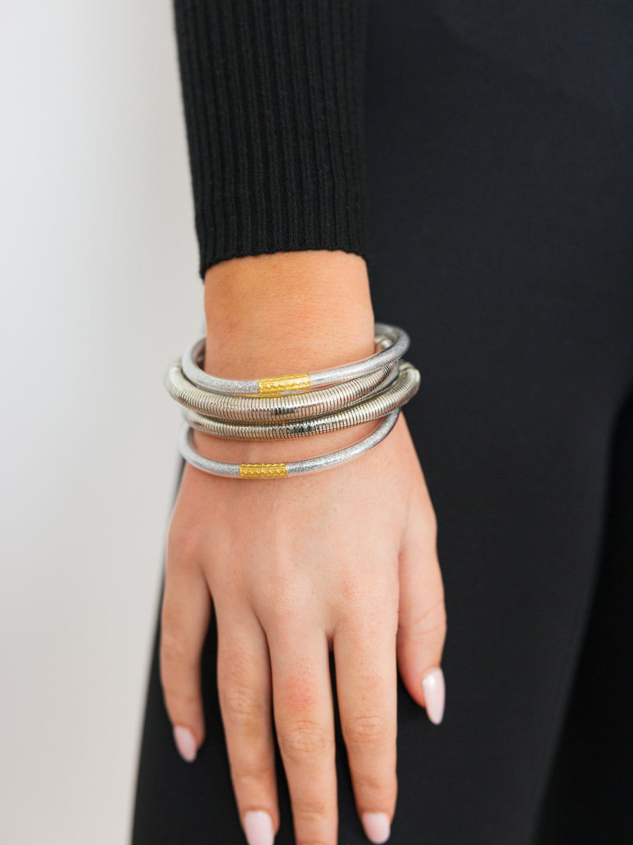Silver Stackable Bracelets