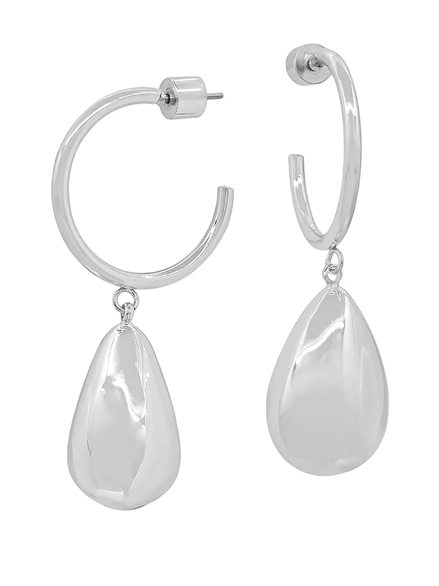 Chunky Teardrop on Hoop Earring (2 Colors) **Doorbuster**