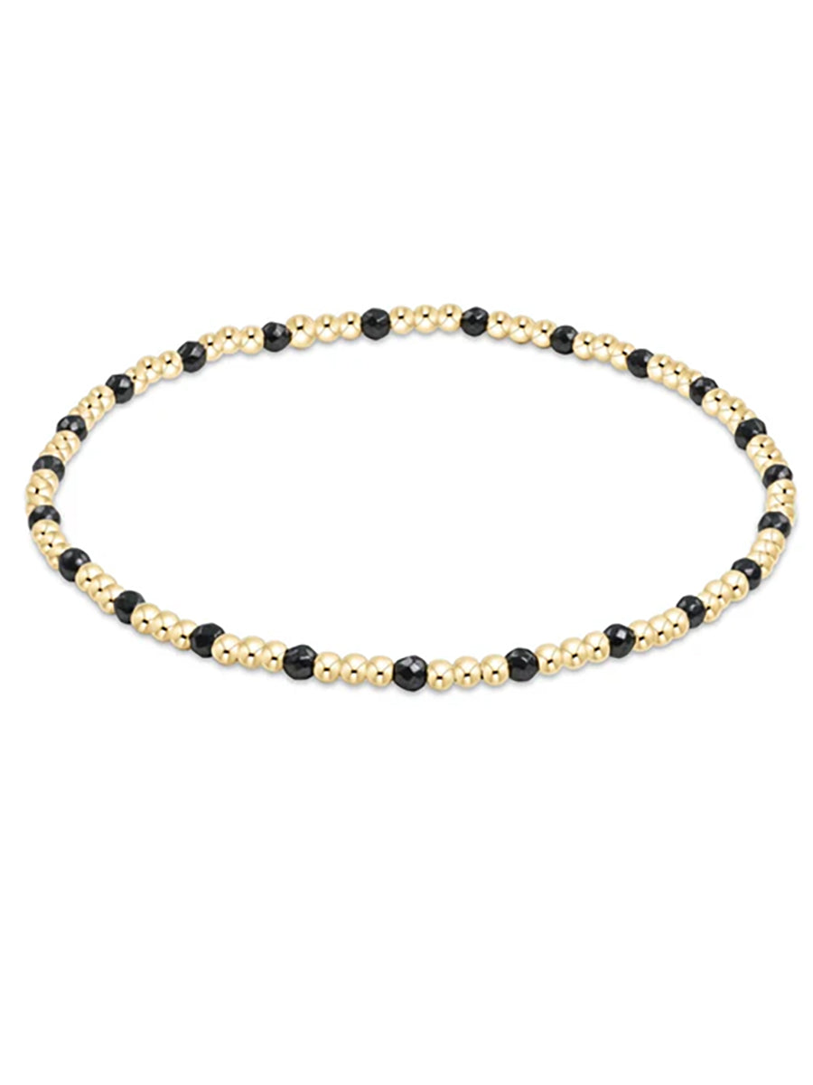 Gold Sincerity 2mm Gemstone Bracelet, Faceted Hematite