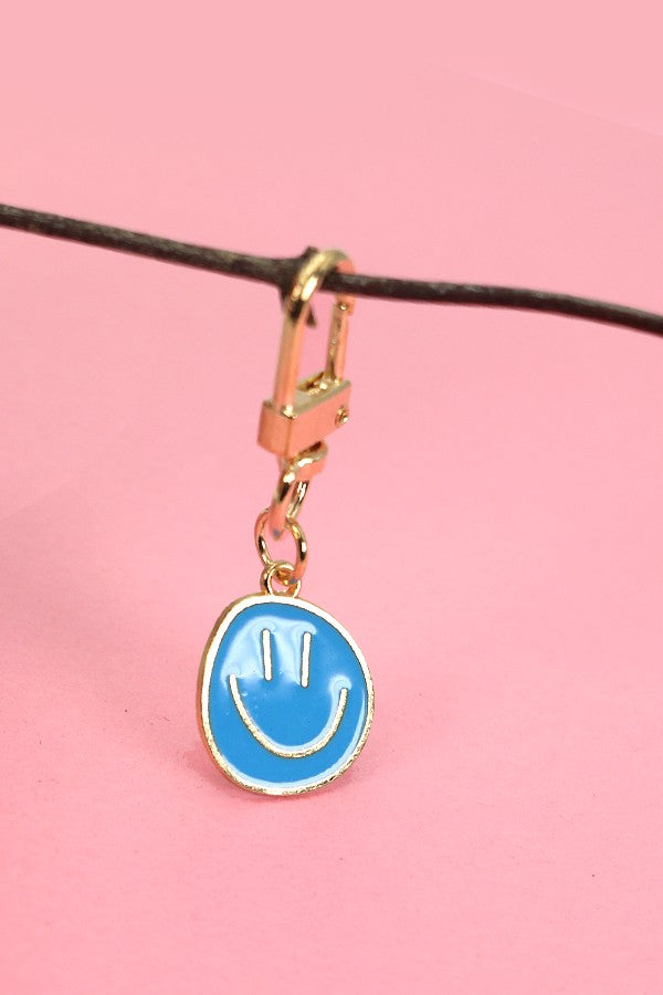 Enamel Smiley Face Keychain