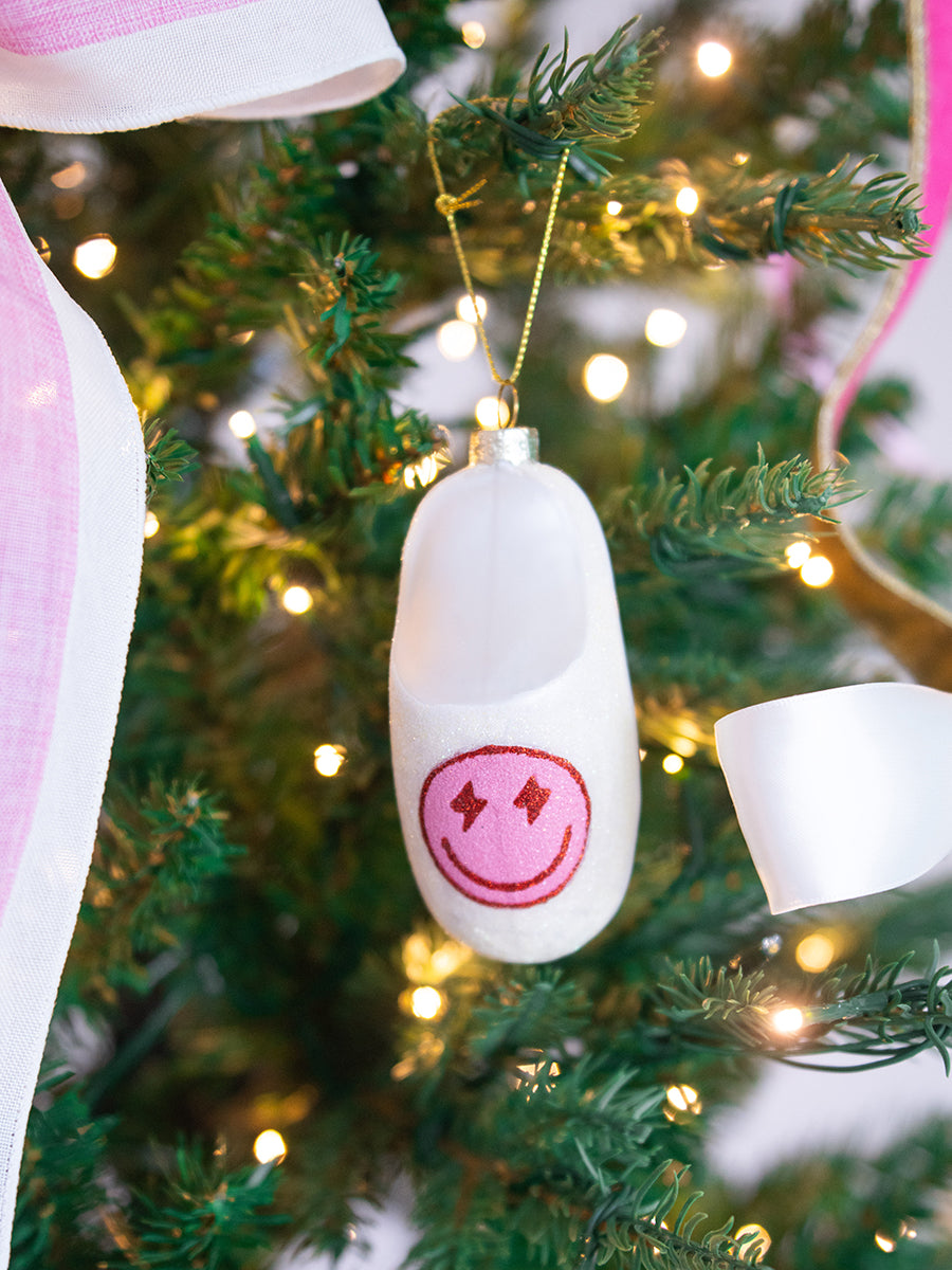 Smiley Face Slipper Ornament