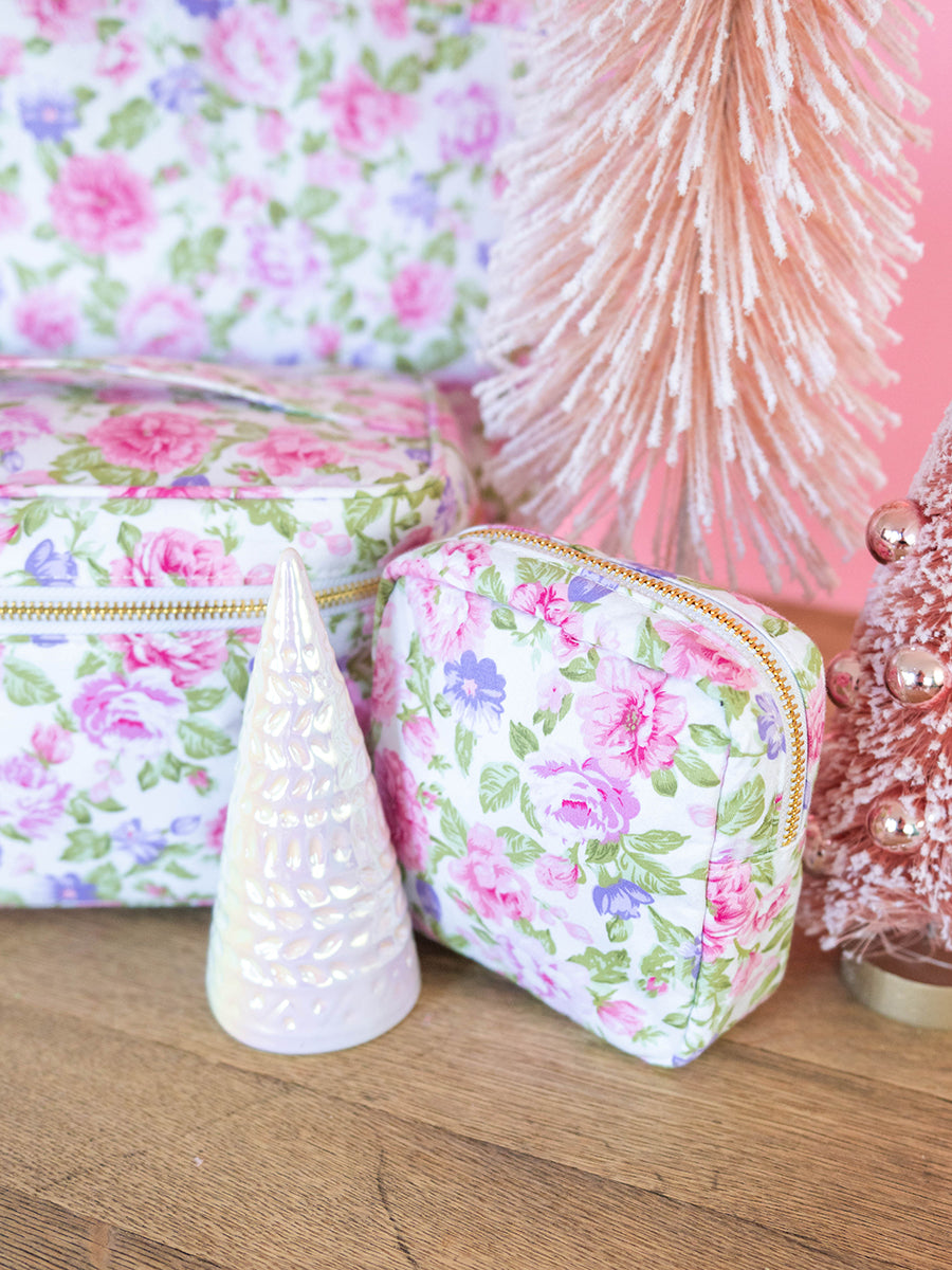 Pretty Floral Makeup Bag