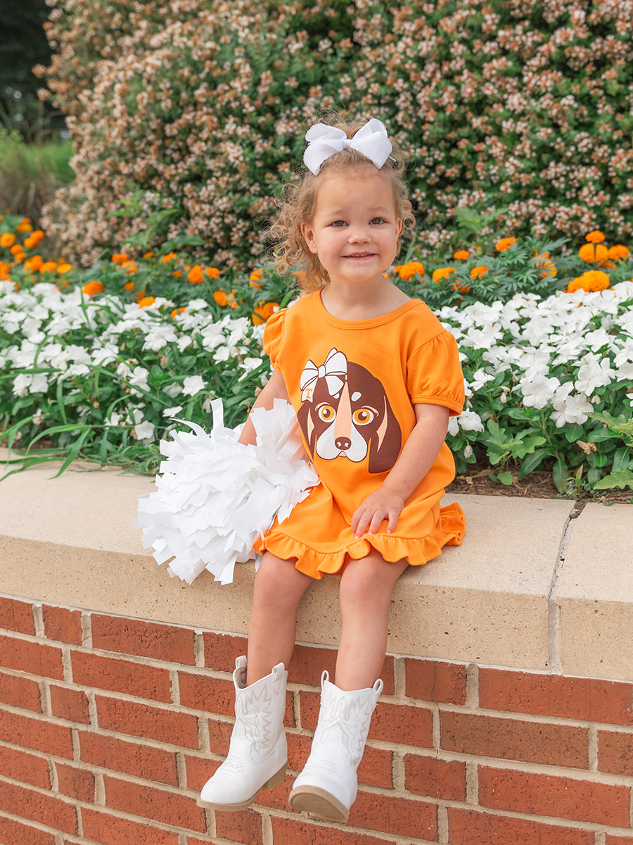 Kids Orange Smokey Girl Swing Top