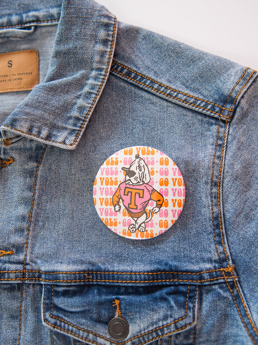 Pink Smokey Struts Button