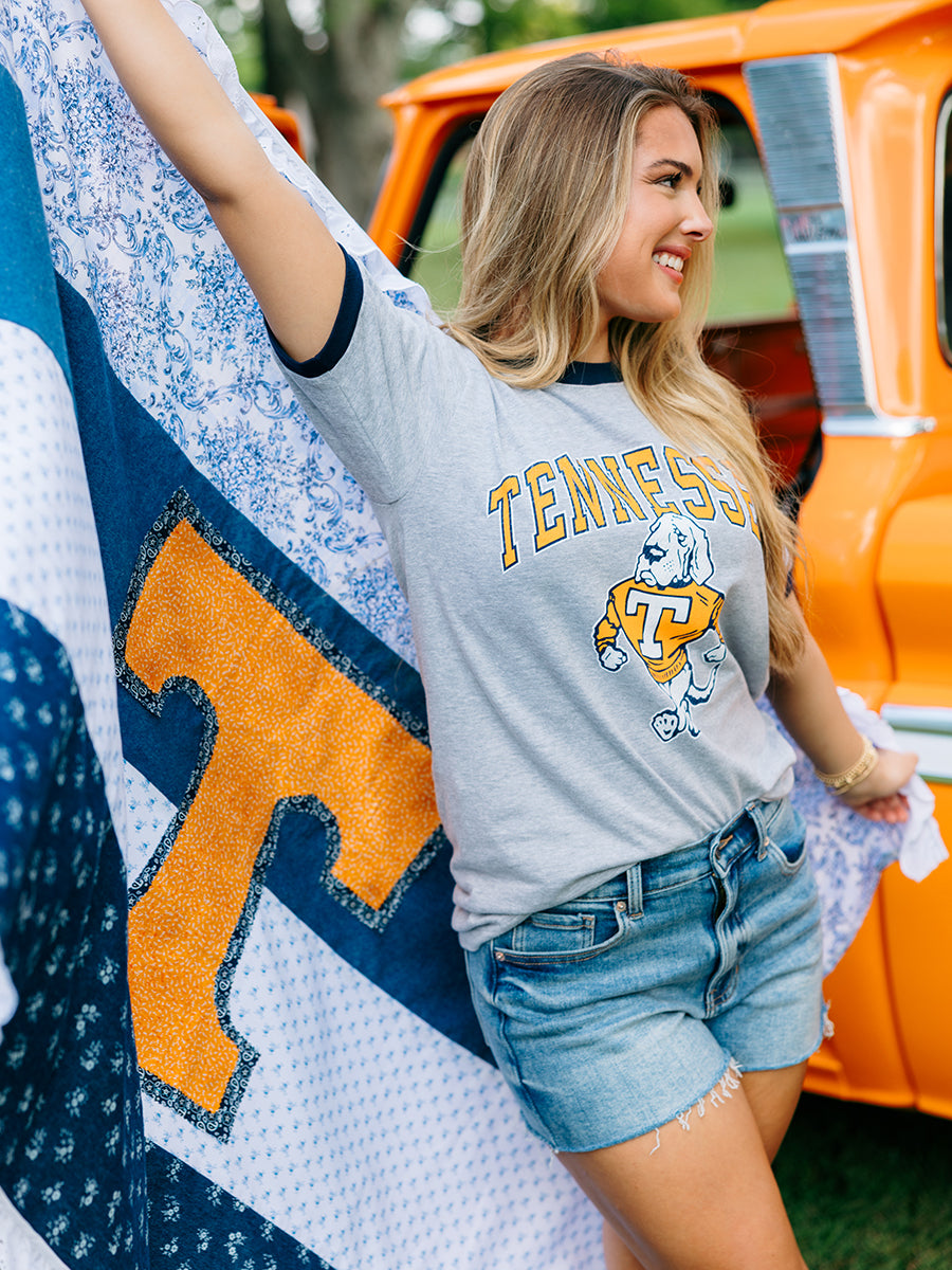 Tennessee Smokey Strut Grey Ringer T-Shirt