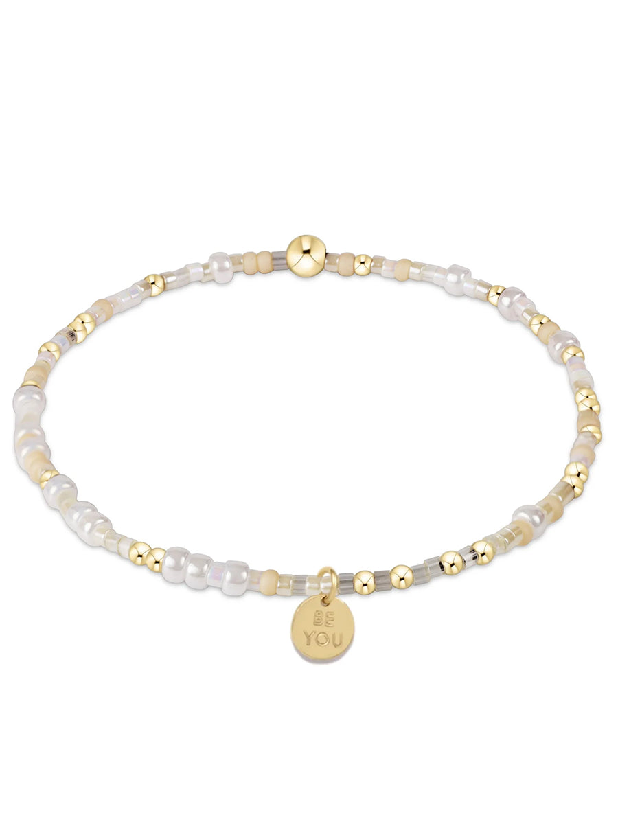 BE YOU girls white bead bracelet