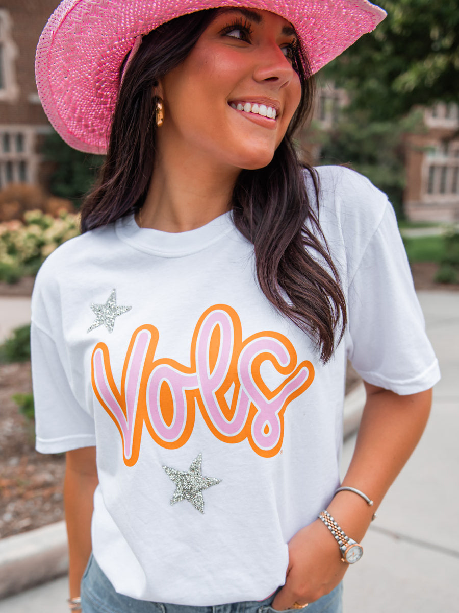 Vols Script Silver Stars T-Shirt