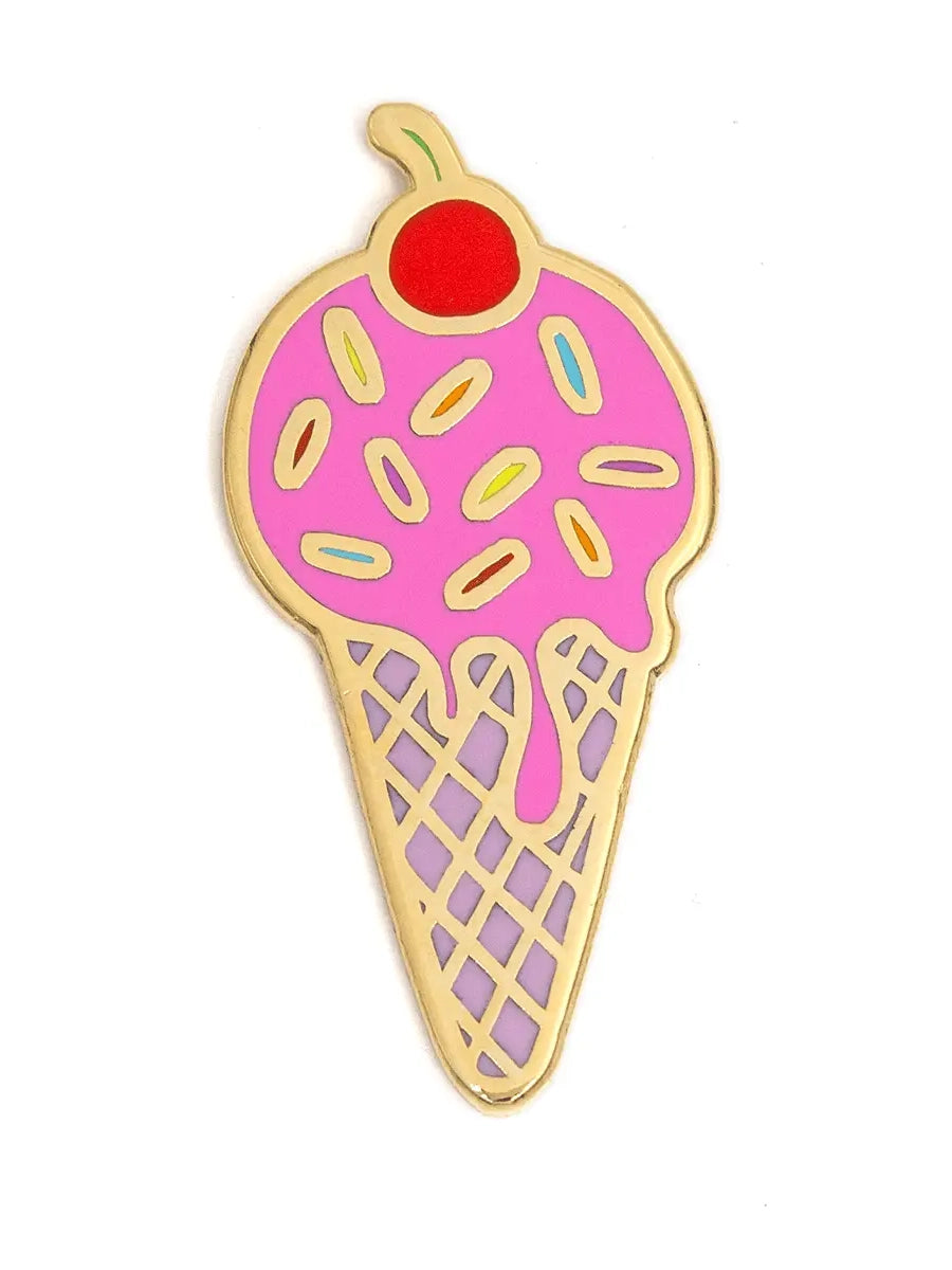 Ice cream enamel pin