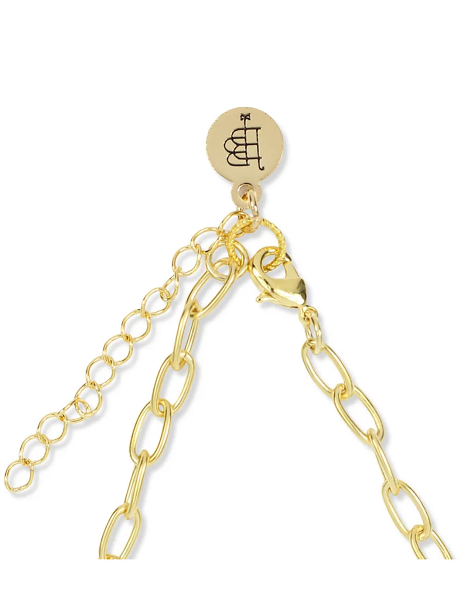 Gold Chain Power T Necklace