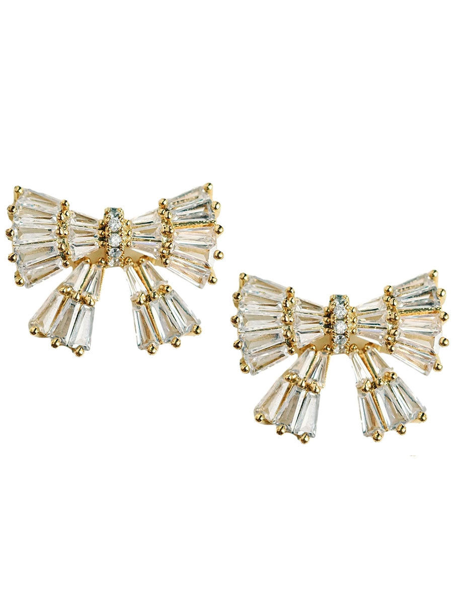 Gold Sparkler Bow Earrings
