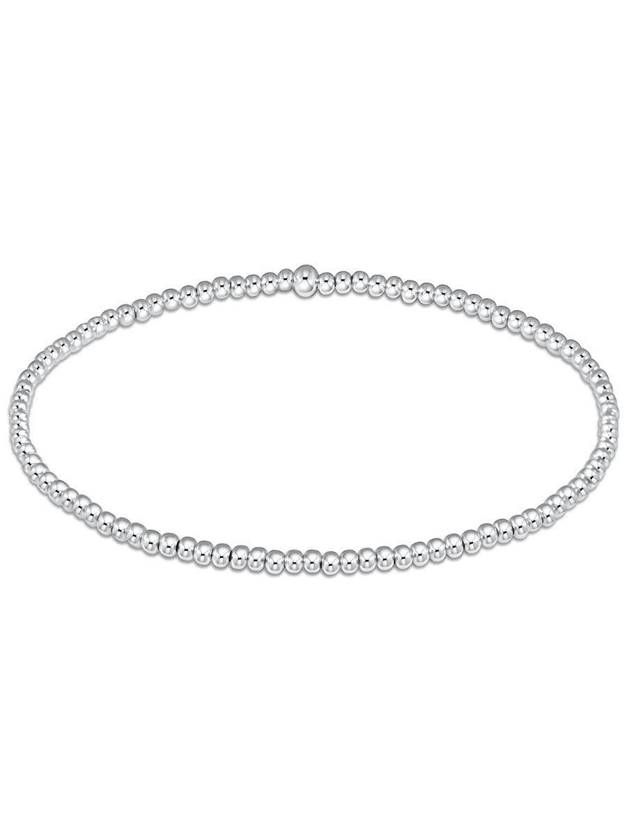 Classic Sterling Bead Bracelet (6 Sizes)