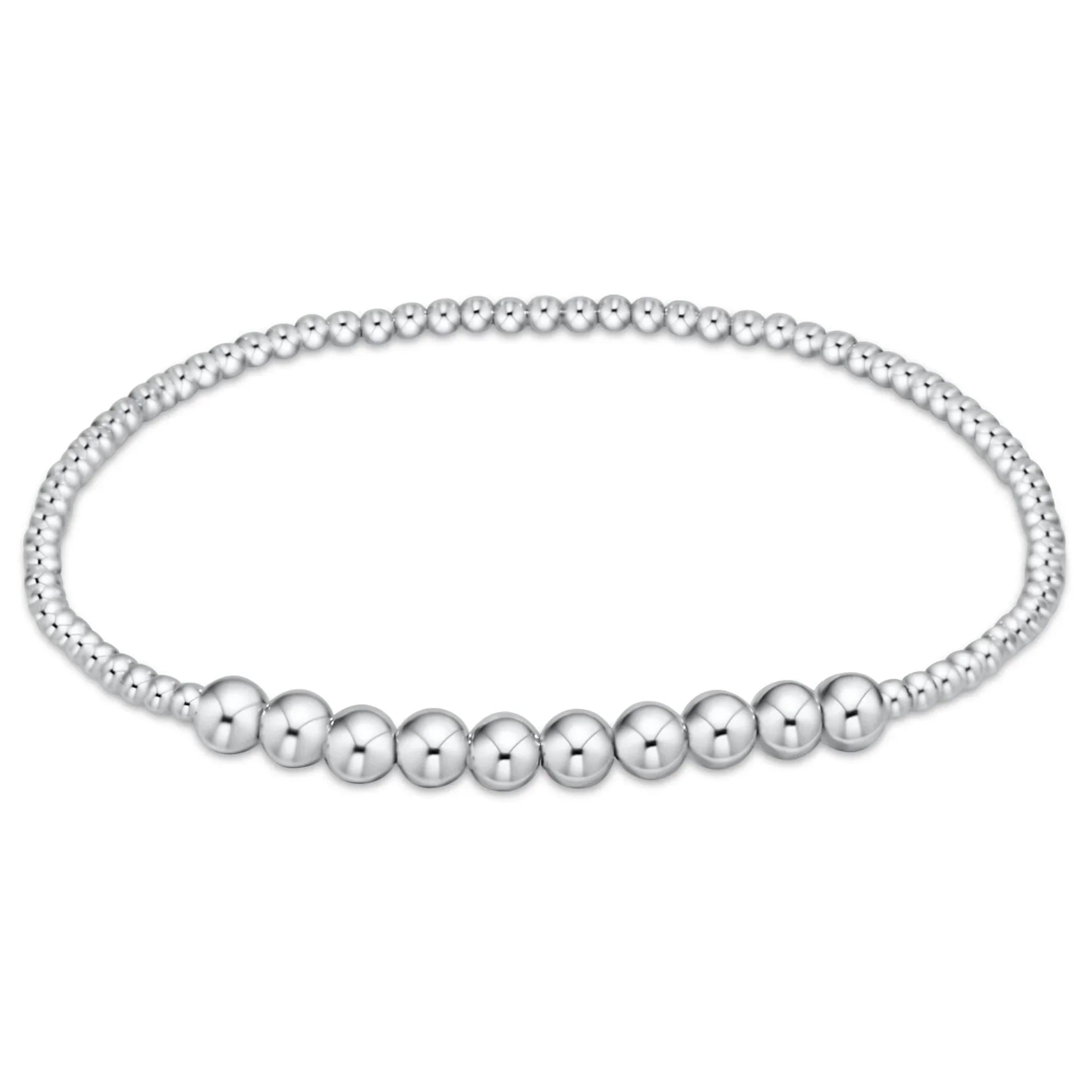 Classic Beaded Bliss Sterling Bracelet 4mm