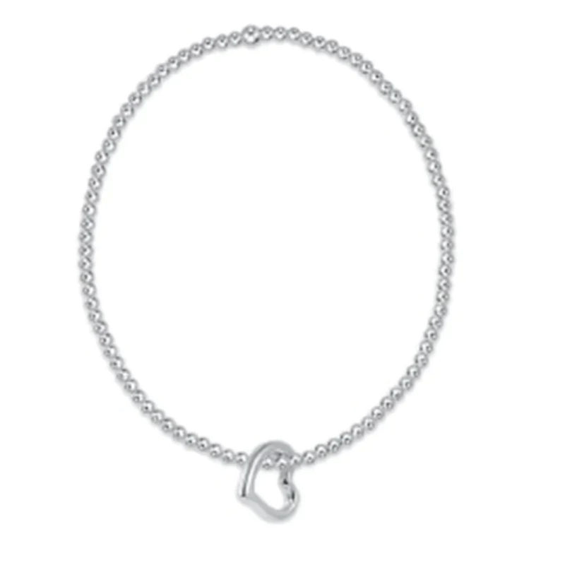 Classic Sterling 2mm Love Charm Bracelet