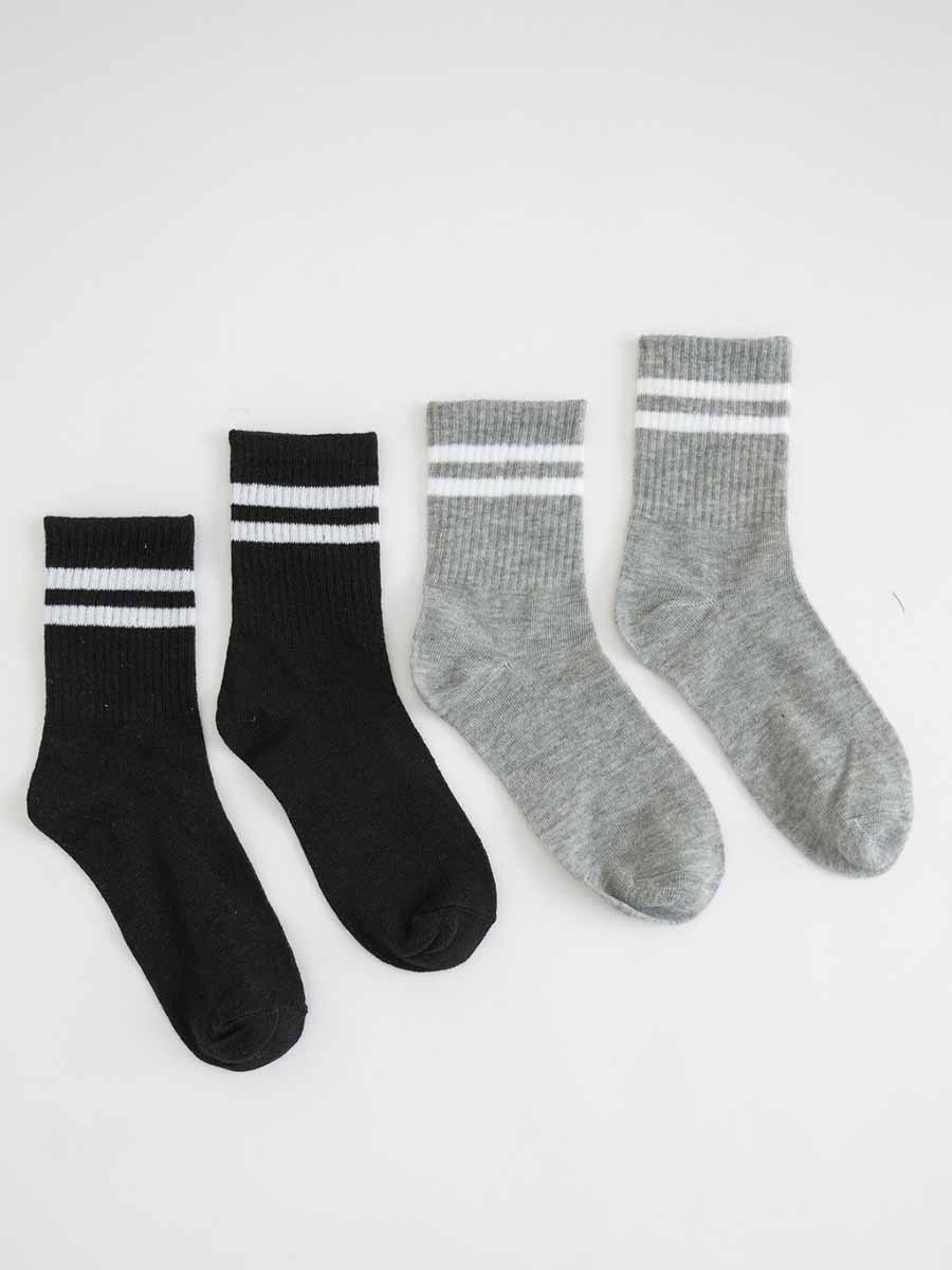Striped Ankle Crew Socks (3 Colors) **Doorbuster**