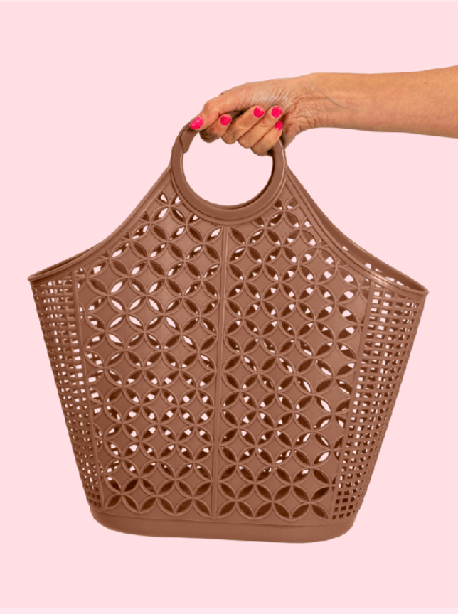 Brown Plastic Beach Basket
