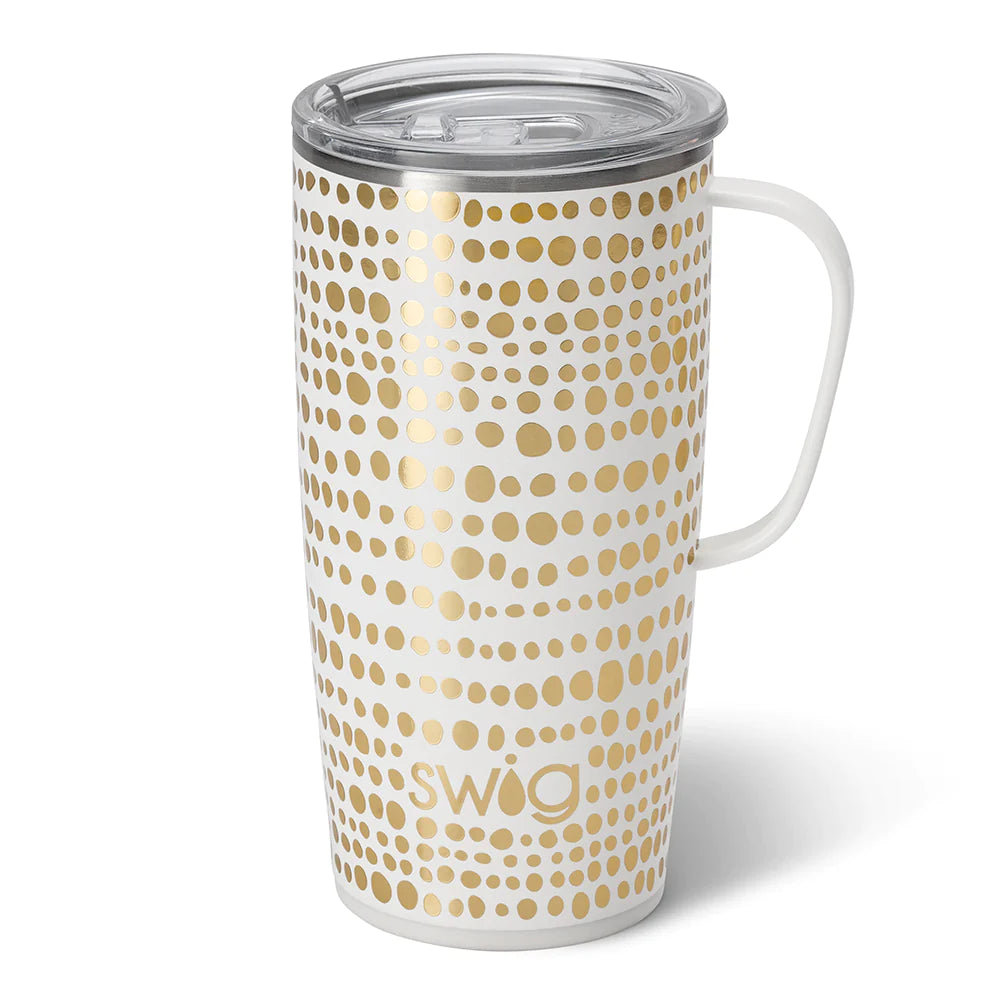 Glamazon Cream/Gold Travel Mug (22 oz)
