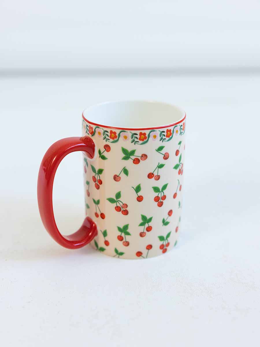 Cherries Porcelain Mug