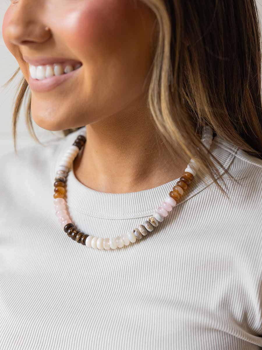 Knotted Stone Bead Necklace (5 Colors) **Doorbuster**