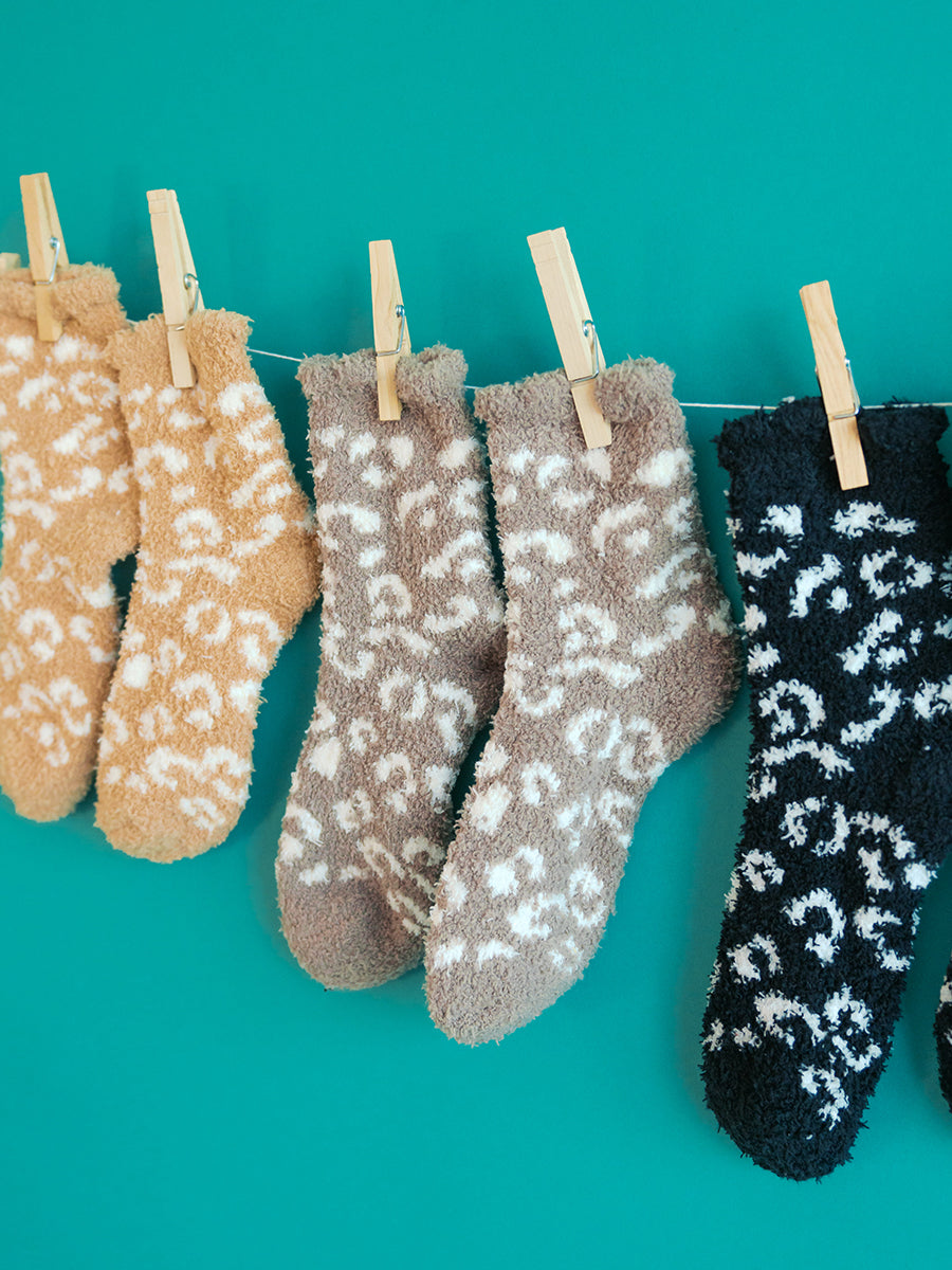 Leopard Print Soft Socks