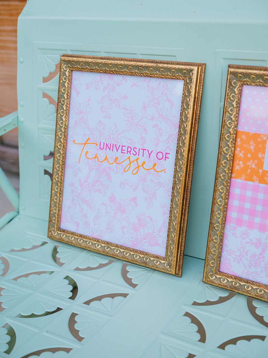 Toile Background with University of Tennessee text