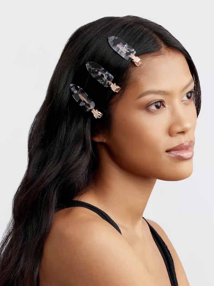 Kitsch Black Terrazzo Creaseless Clips **Doorbuster**