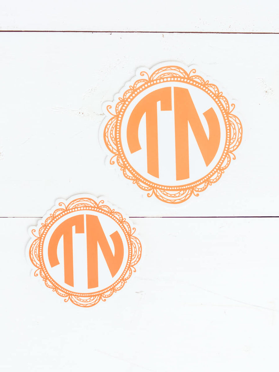 Tennessee Orange TN Monogram Sticker