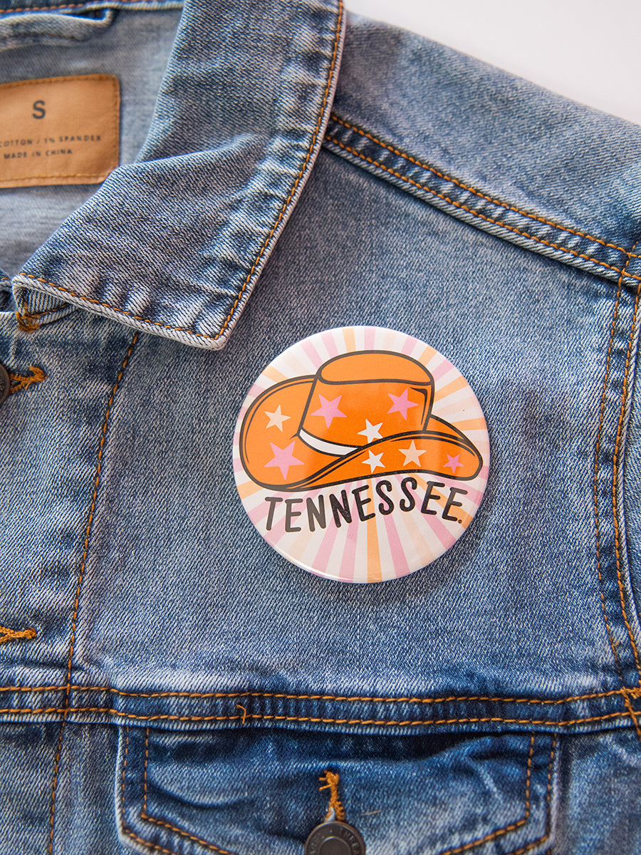 Tennessee Cowgirl Hat Button