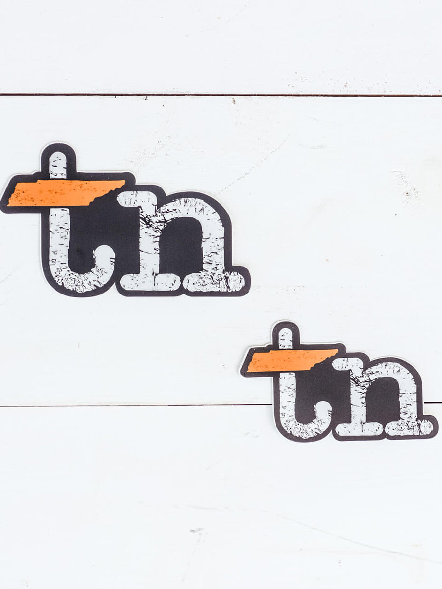 Tennessee TN Typewriter Font Sticker