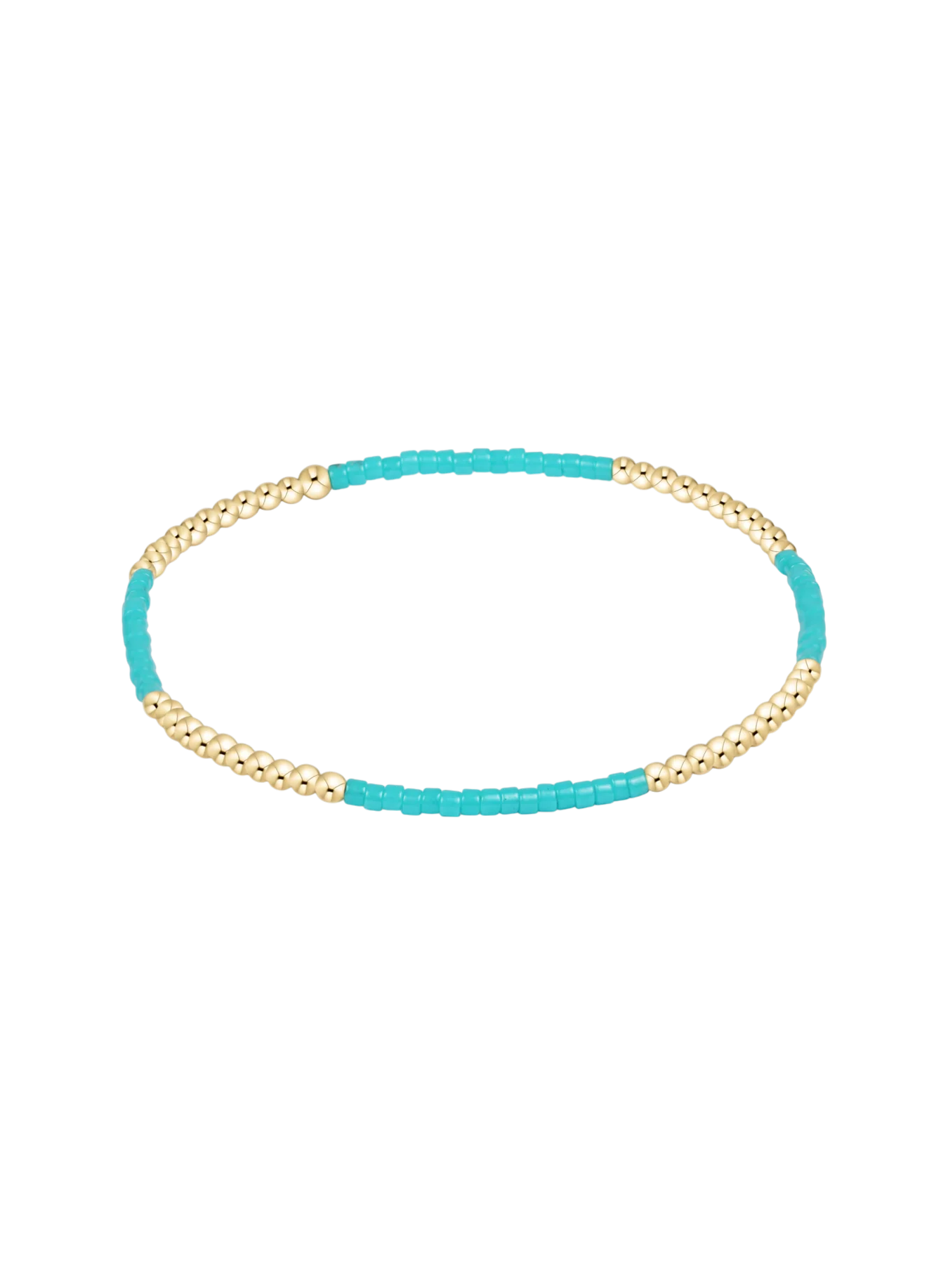 turquoise and gold bead bracelet
