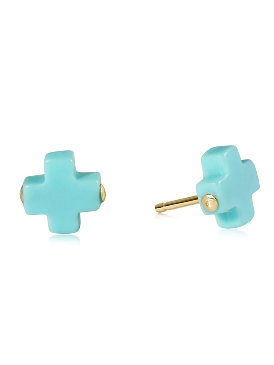 Signature Cross Studs (7 Colors)