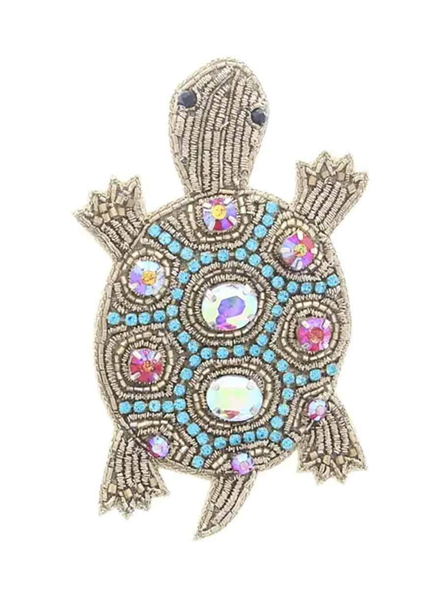Beaded Turtle Pin