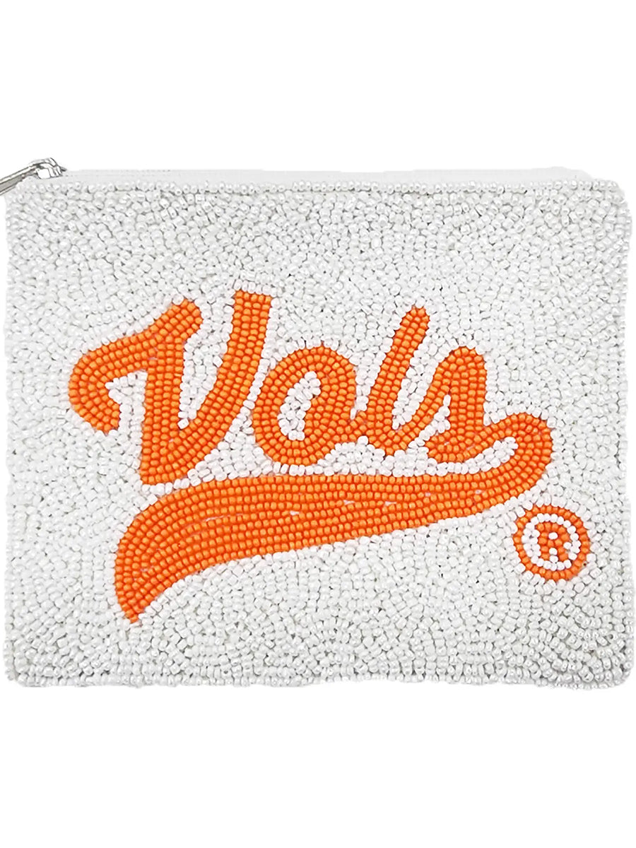 "Vols" Beaded Coin Pouch