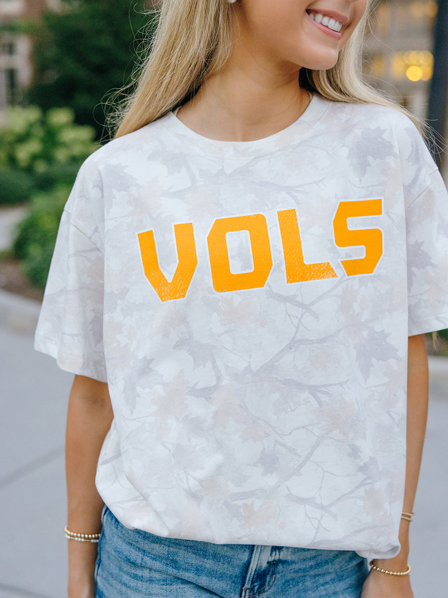 "VOLS" Cream Camo Short-Sleeve T-Shirt