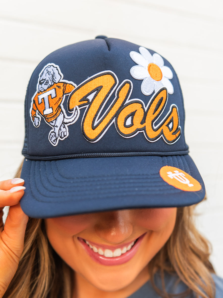 Vols Daisy Navy Custom Trucker Hat